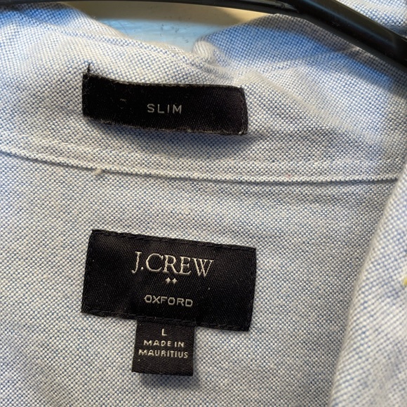 J. Crew large short sleeve button down blue shirt with fish - Picture 3 of 3